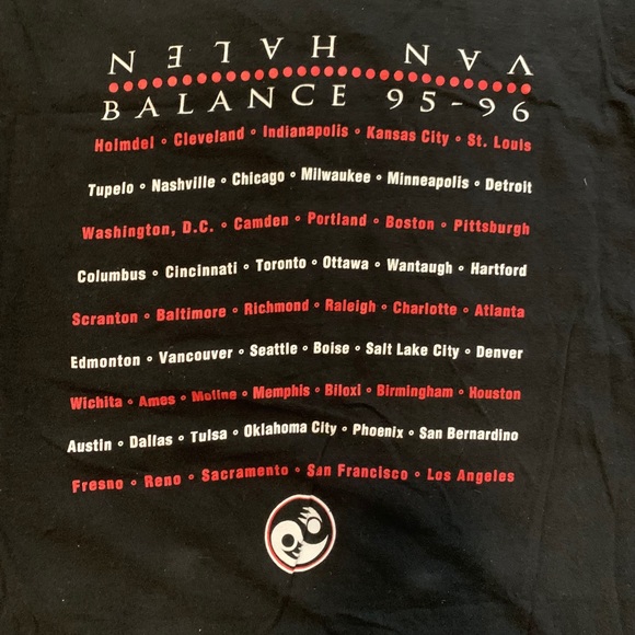 1995-1996 Van Halen Concert Tshirt size L vintage - Picture 2 of 3